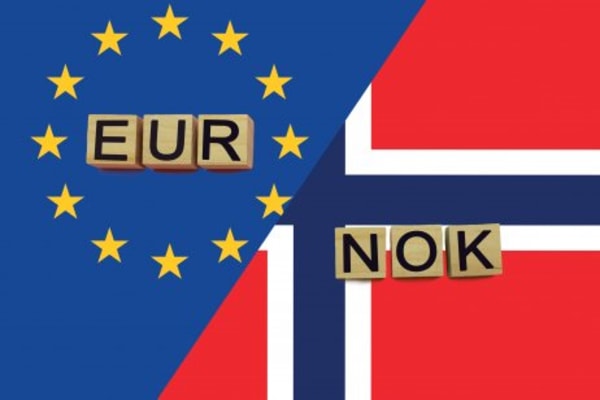 Skjerm med valutakalkulator og eurokurs i sanntid