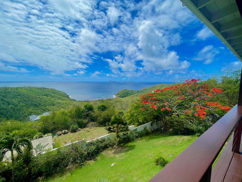 Panoramic ocean view from the penthouse terrace