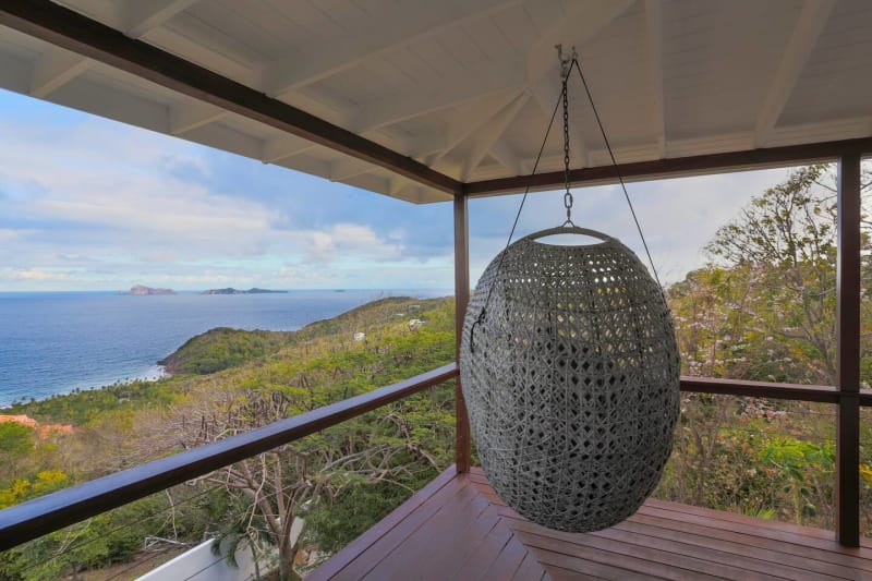 Penthouse terrace looking south-east over the Caribbean