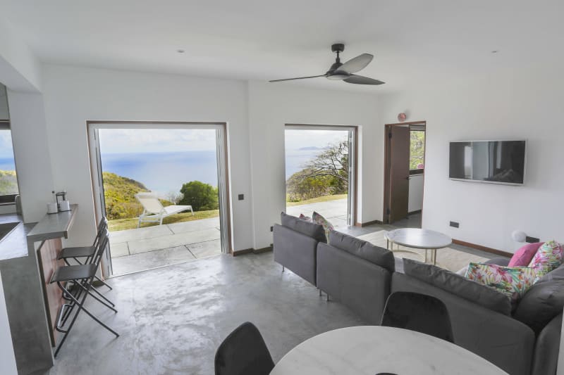 Garden flat open plan living area