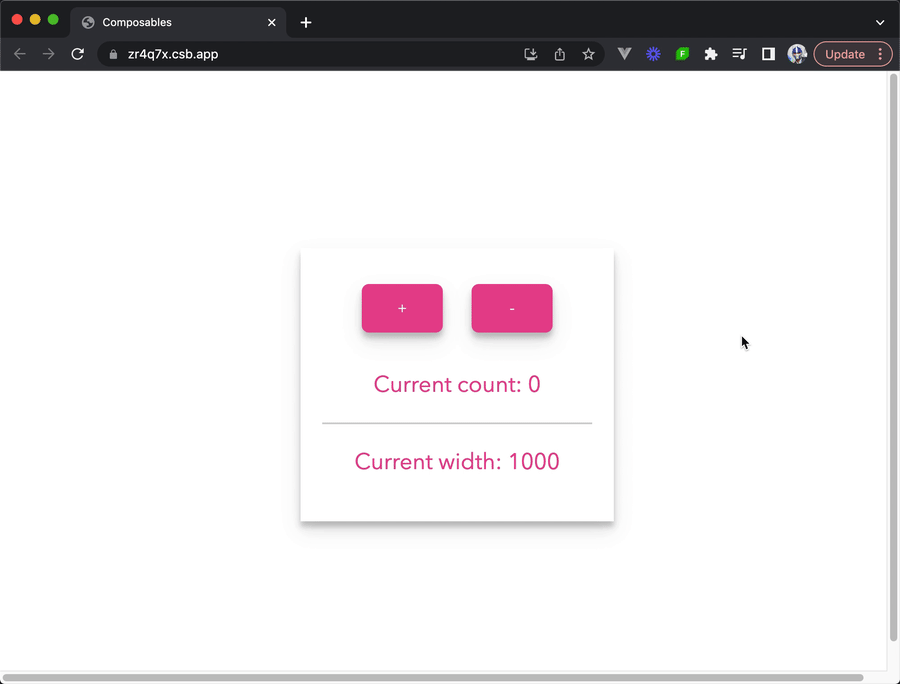 Increasing and decreasing window width