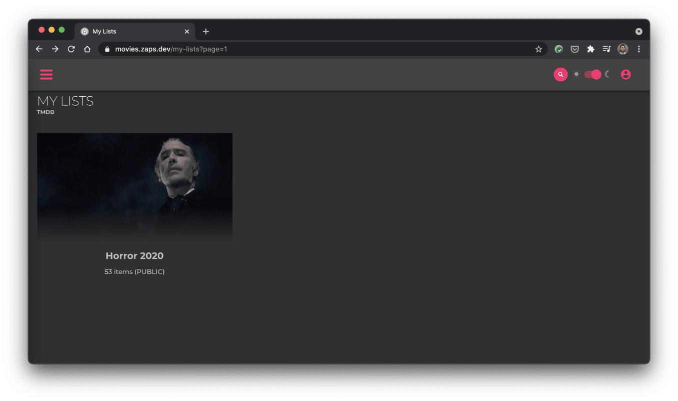 Screenshot of Movies app
