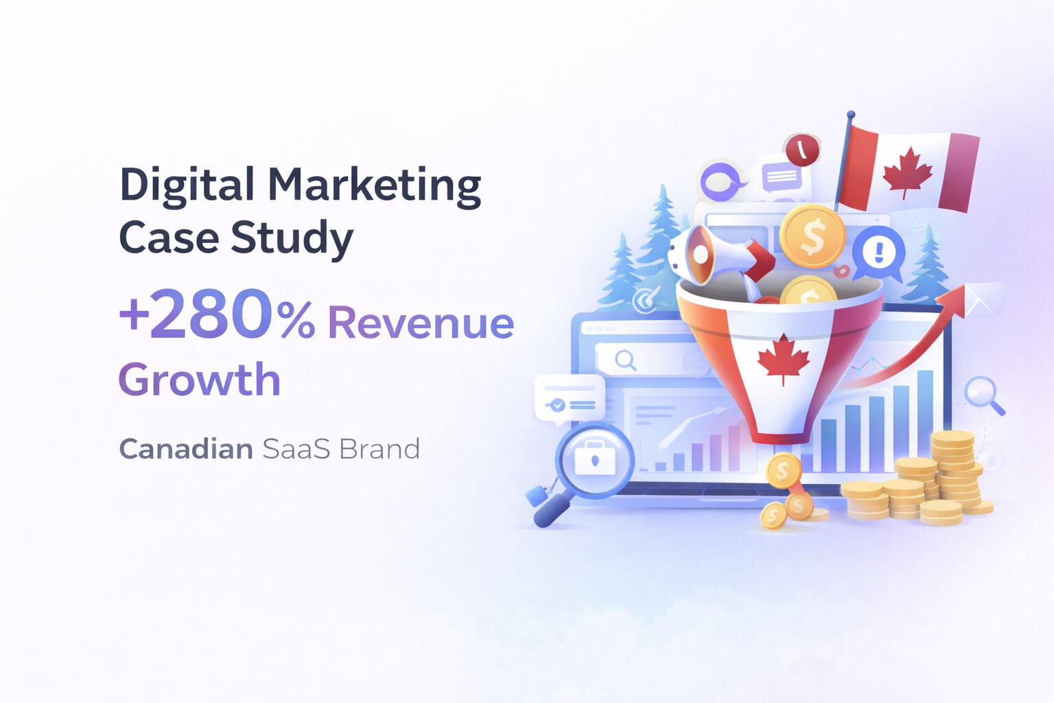 How Full-Funnel Digital Marketing Generated 280% Revenue Growth for a Canadian SaaS Brand