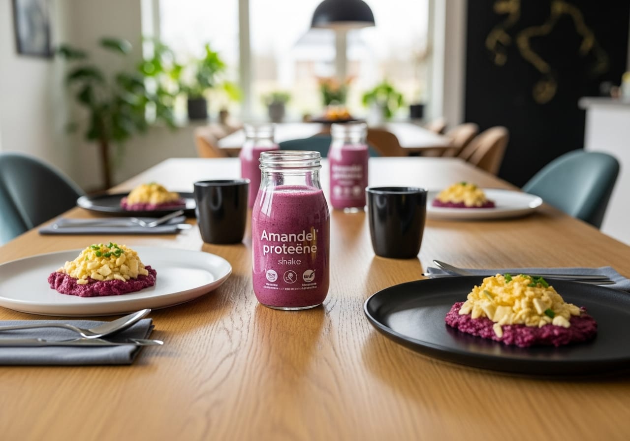 Amandel-proteïne shake — receptfoto