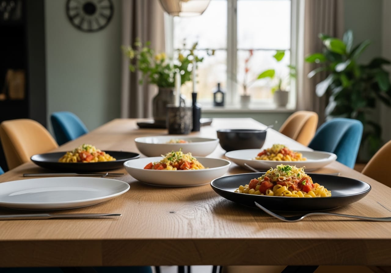 Volkoren pasta met tomaat en knoflook — receptfoto