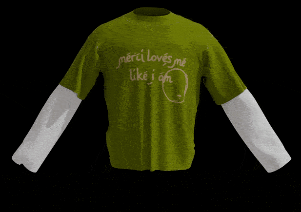 MERCI <3 ME GREEN TEE