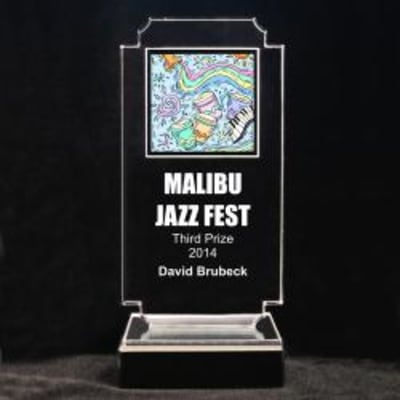 Retro Music Acrylic Trophy - 6-3/4" Jazz Instruments
