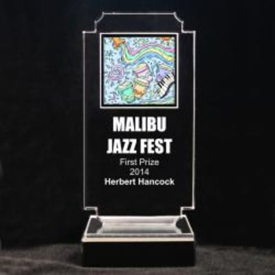 Retro Music Acrylic Trophy - 8-3/4" Jazz Instruments