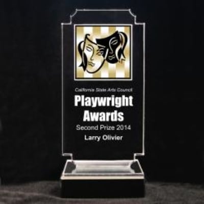 Retro Drama Acrylic Trophy - 7-3/4" Comedy and Tragedy