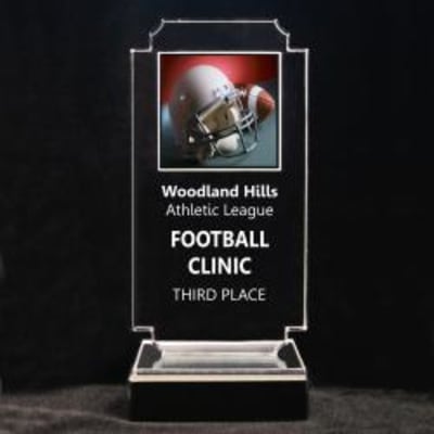 Retro Football Acrylic Trophy - 6-3/4" Helmet