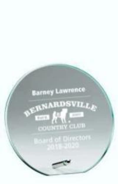 Glass Circle Engraved Award - 7" Diameter
