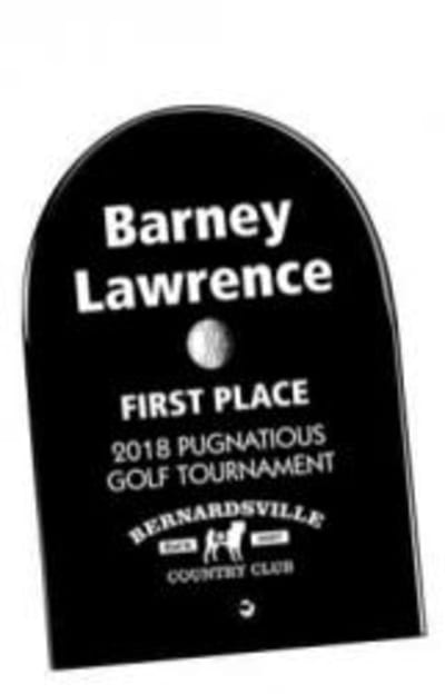 Black Glass Engraved Award with Round Top - 7" Tall