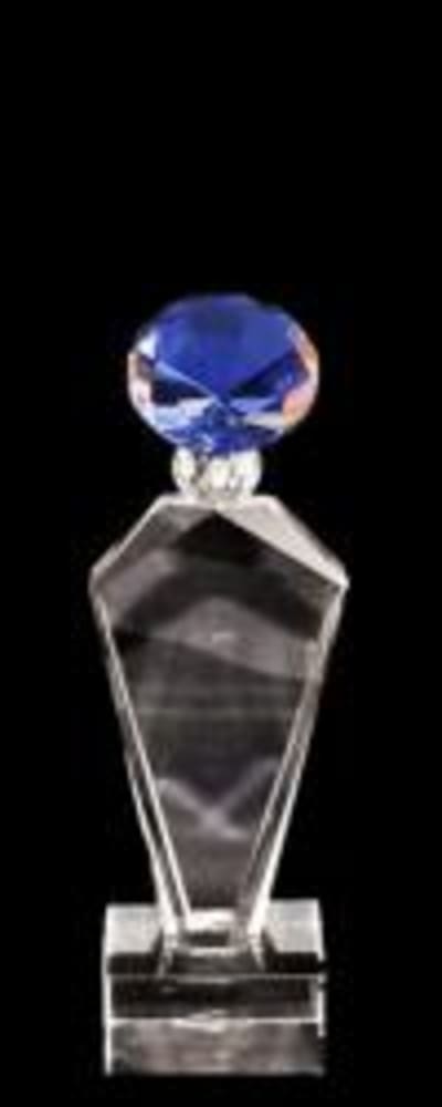 Deco Blue Diamond B 8"