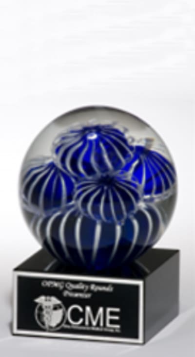 Blue Pillow Crystal Globe
