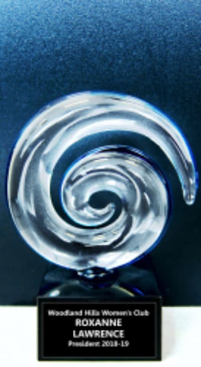 Blue Pinstripe Pinwheel Crystal