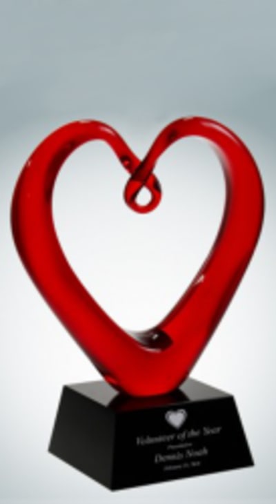 Double Heart Color Crystal