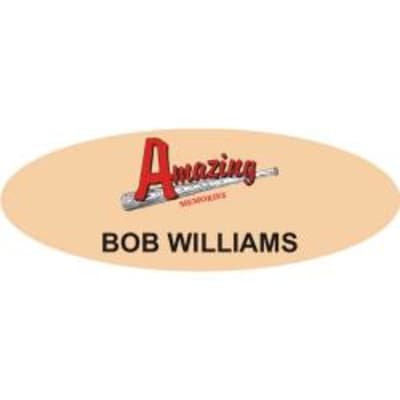 Acrylic Oval Name Badges - 1.25" x 3.5