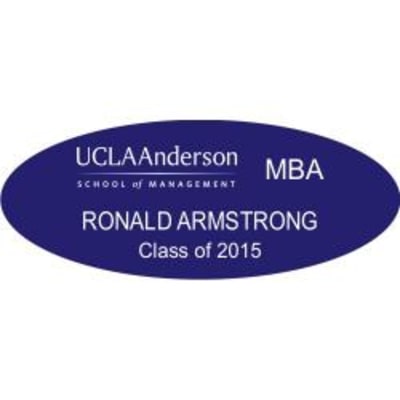 Acrylic Oval Name Badges - 1.5" x 3.75