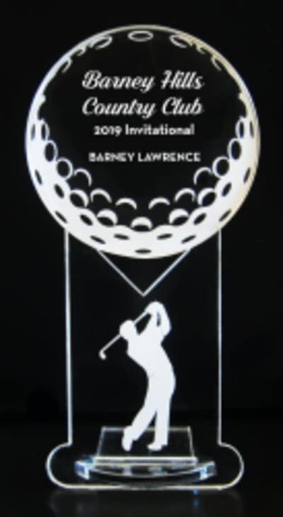 Golf Ball with Golfer - 7" Key Base