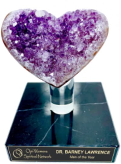 Purple Amethyst Heart Geode Award