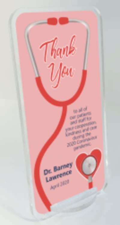 Stethoscope Heart Gratitude Award - 8"
