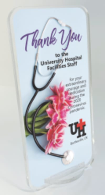 Stethoscope Flowers Gratitude Award - 8"