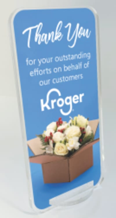 Boxed Flowers Delivery Gratitude Award - 8"