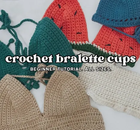 Crocheting Pattern 'Crochet Bralette Cups' on Pattern Paradise