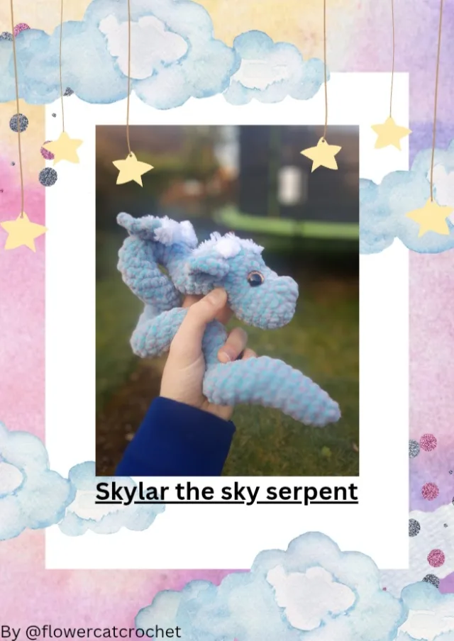 Crocheting Pattern 'Skylar the sky serpent' on Pattern Paradise