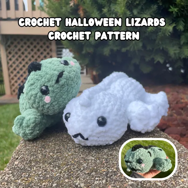 Crocheting Pattern 'Halloween lizard pdf pattern' on Pattern Paradise
