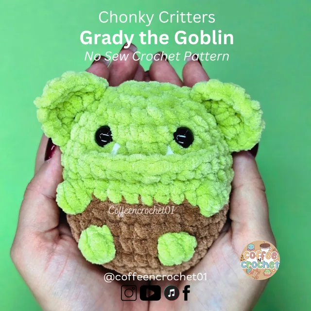 Crocheting Pattern 'Goblin No Sew Crochet Pattern' on Pattern Paradise