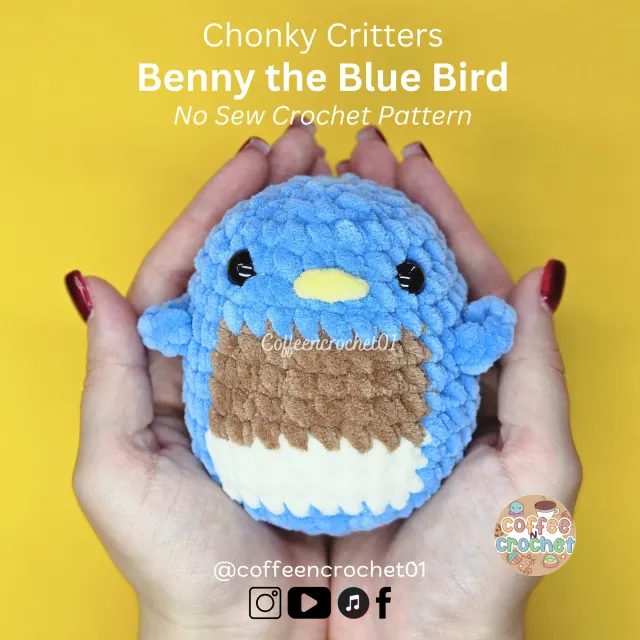 Crocheting Pattern 'Blue Bird No Sew Pattern' on Pattern Paradise