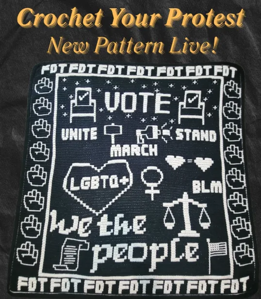 Crocheting Pattern 'Protest Mosaic Crochet Blanket' on Pattern Paradise
