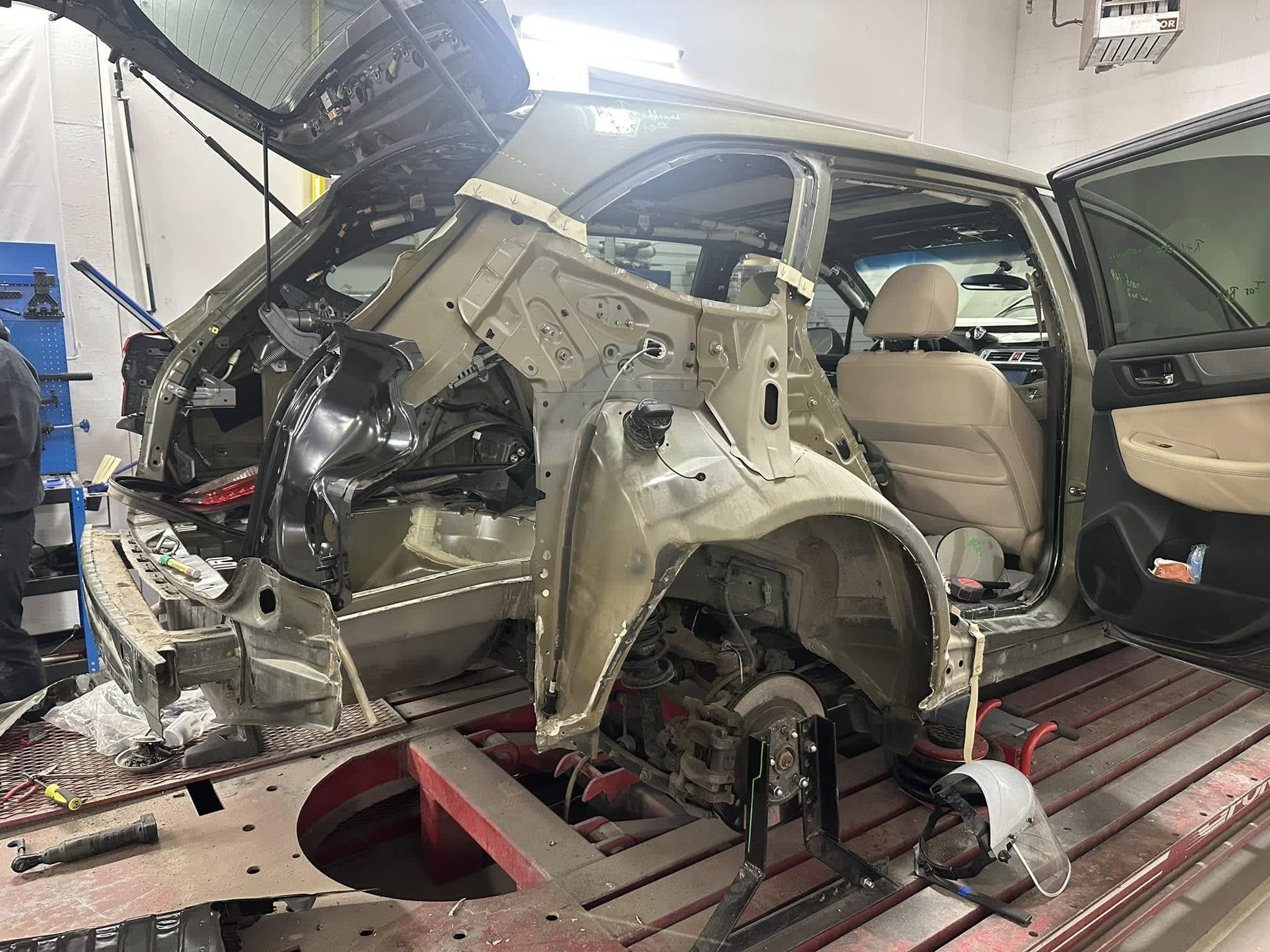 Auto body repair work
