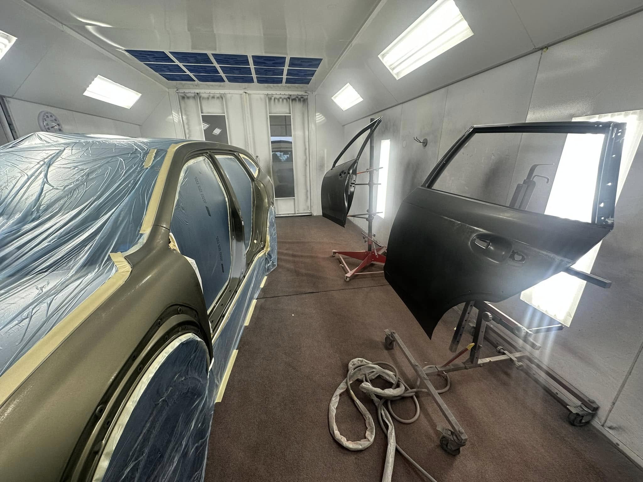 Expert paint technician at work