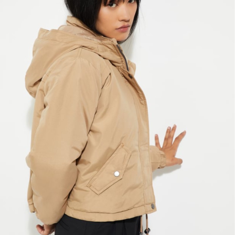 URB N Women Solid Hooded Jacket