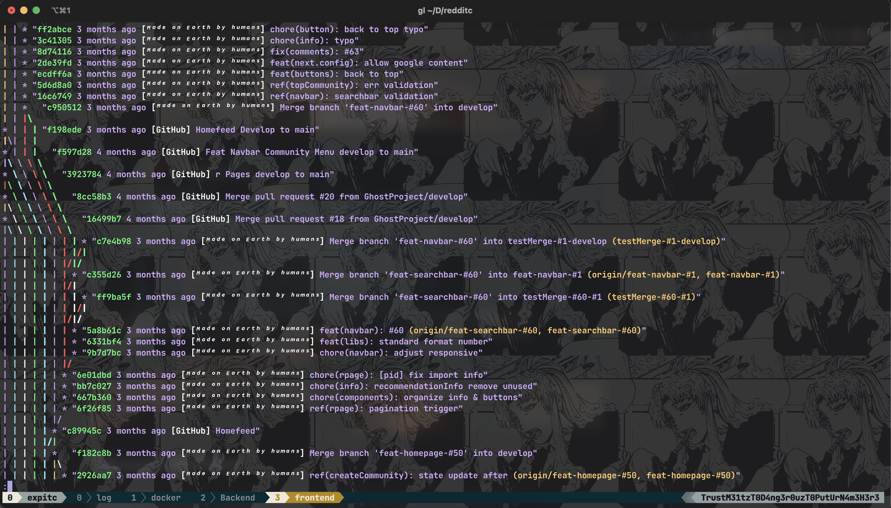 git log graph