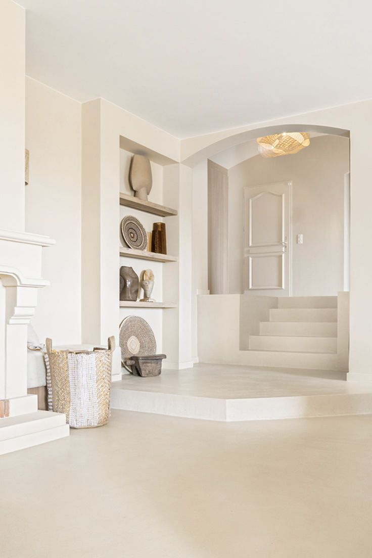 Title: Modern Heritage: Microcement Flooring for Majlis in KSA