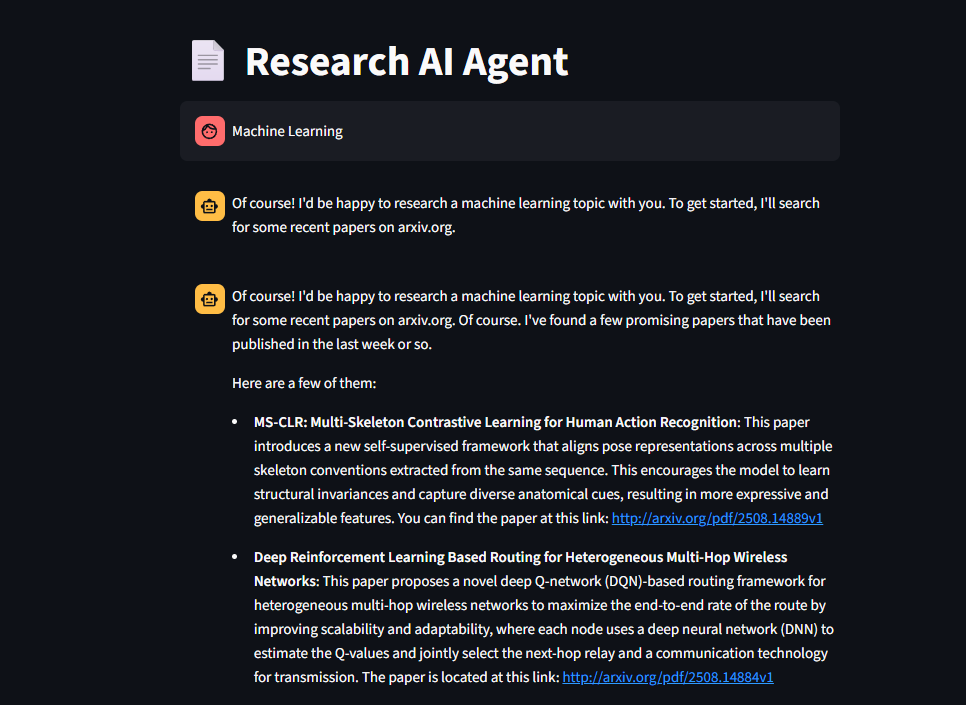 AI Research Paper Assistant Interface