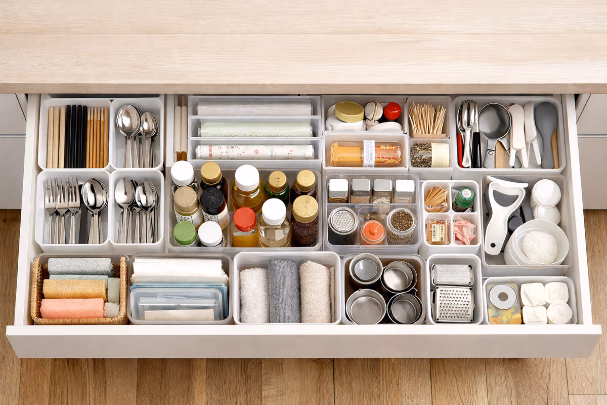 キッチン引き出し整理方法の完全版|100均グッズで誰でもできる収納術