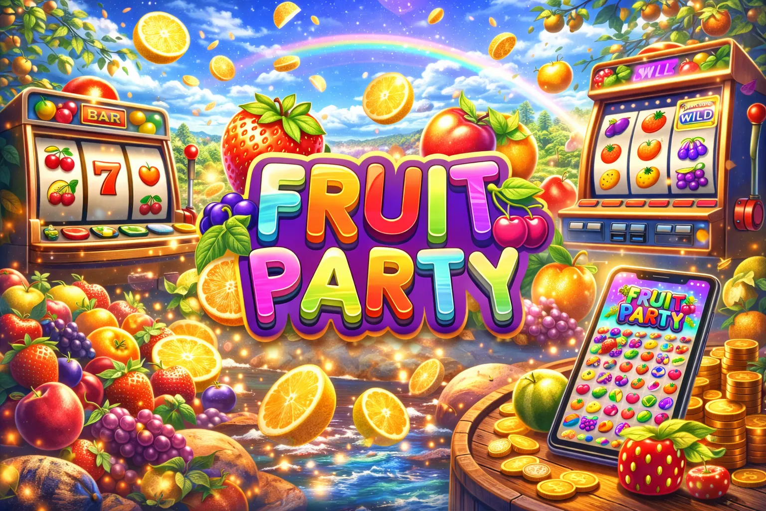 旬のフルーツジュースを片手に!フルーツモチーフのスロットゲームを楽しもう