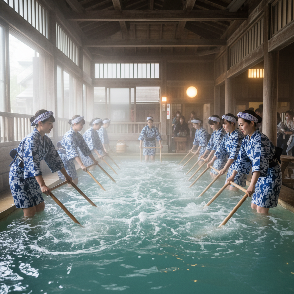 草津温泉 湯もみ体験