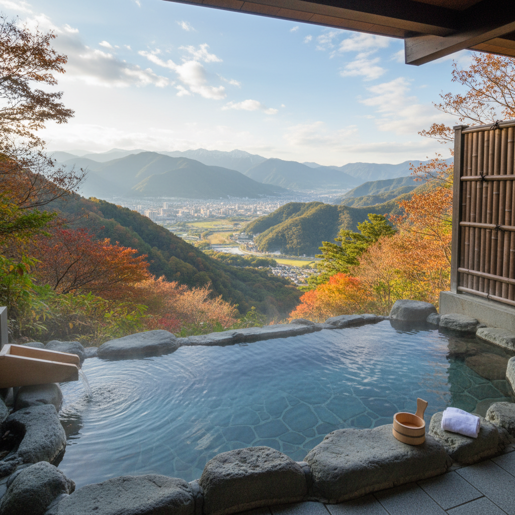 甲府日帰り温泉の完全ガイド:絶景露天から秘湯まで満喫する旅