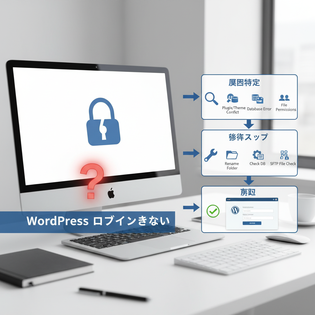 WordPress ログインできない 画面真っ白 直し方