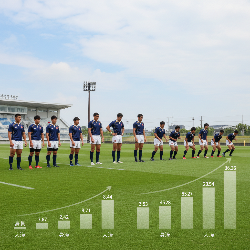高校ラグビー ポジション別 平均身長・体重:強豪校の身体特性と育成戦略