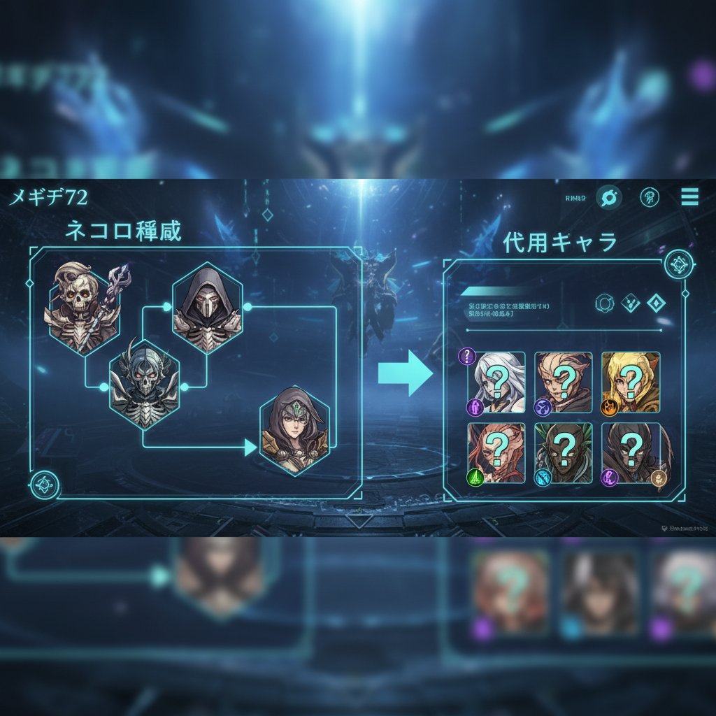 メギド72 ネクロ 編成 わかりやすく 代用キャラ