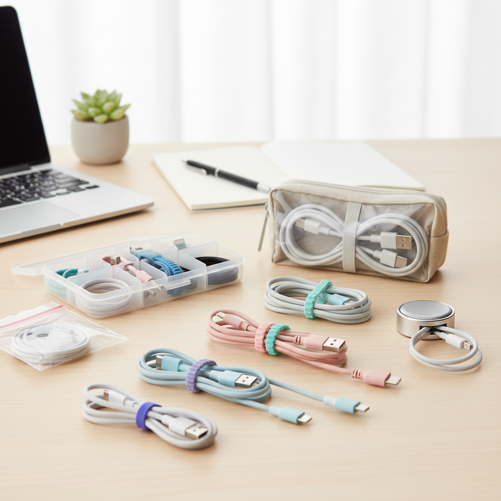 充電ケーブル 持ち運び 収納 絡まない 100均