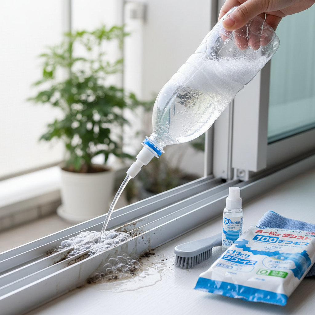 窓サッシ掃除は100均ペットボトルで完結！放置で汚れが落ちる究極ガイド