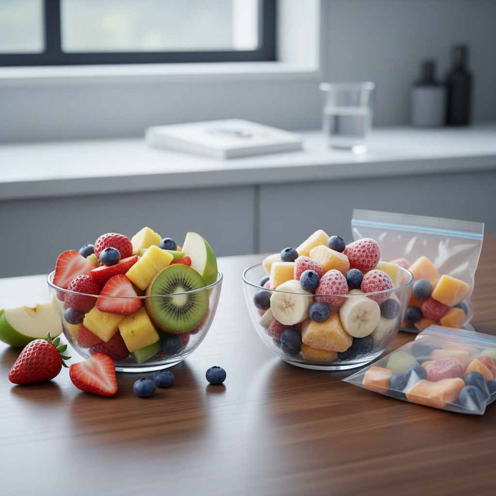 冷凍フルーツ 栄養 落ちる 生との違い