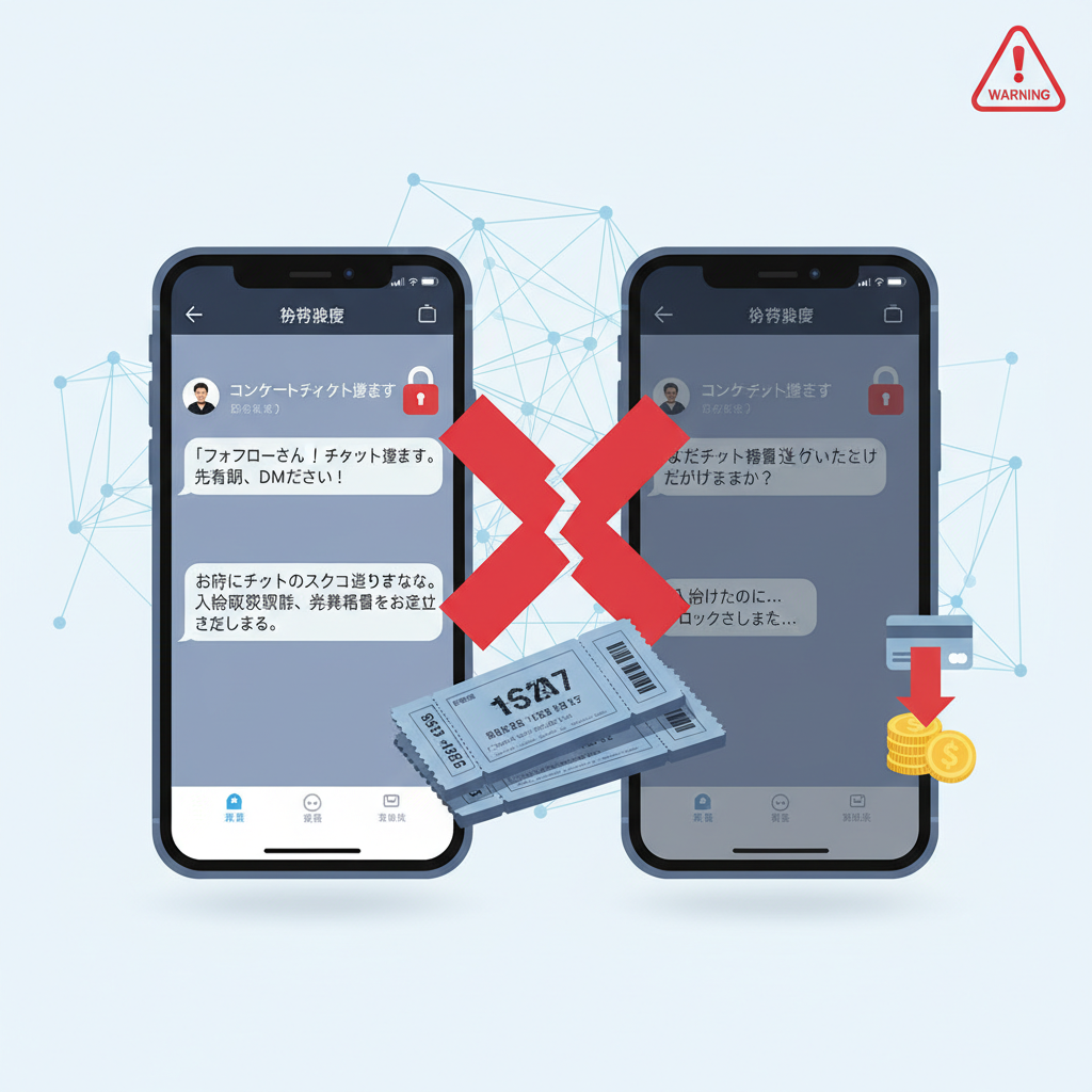 X(Twitter) チケット 譲渡 先送り 詐欺 手口